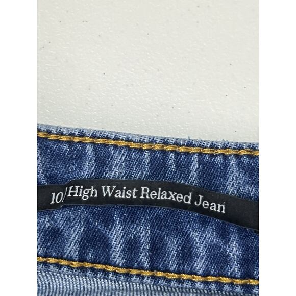 Talbots Women’s Size 10 High Wast Relaxed Fit Straight Leg Cotton Blue Jeans in - Picture 6 of 11